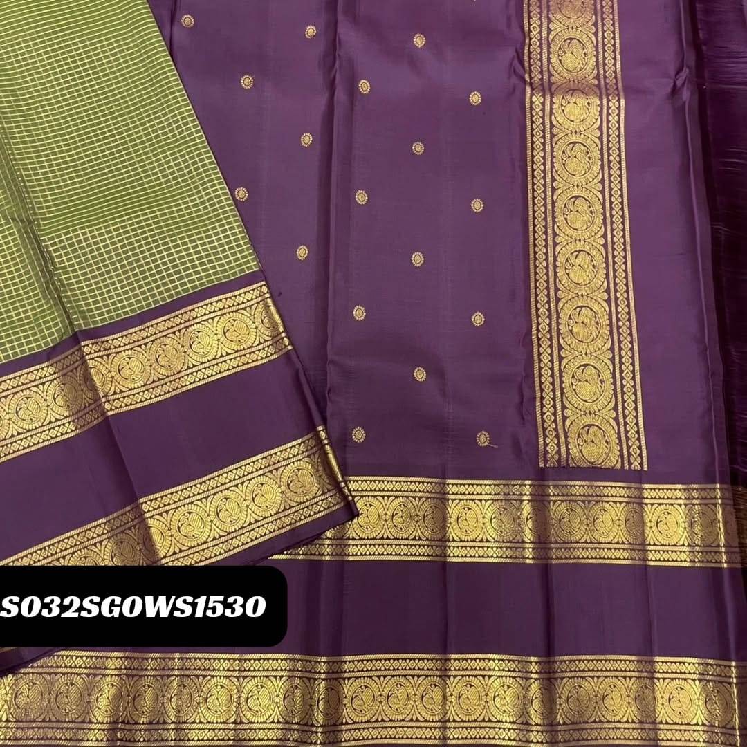 Green Elegant Banarasi Soft Silk Saree with Zari Motifs & Jacquard Border Blouse